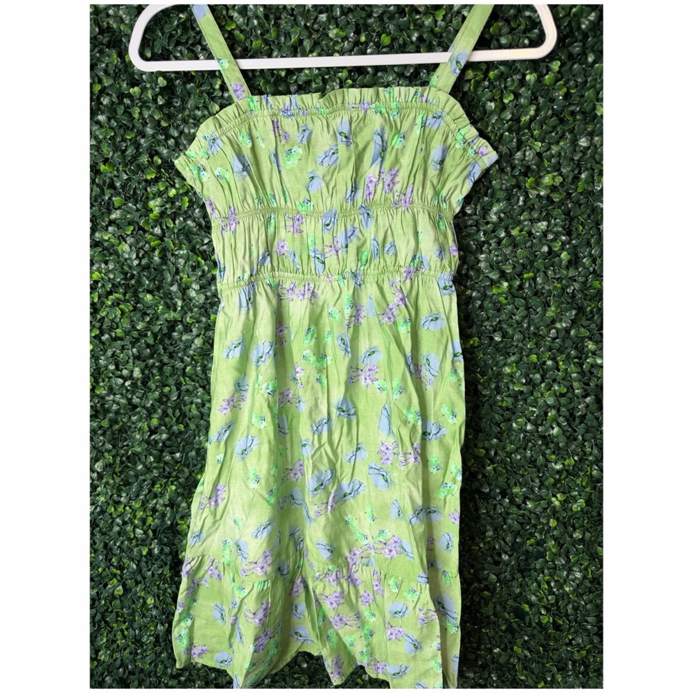 Elegant Green Floral Dress